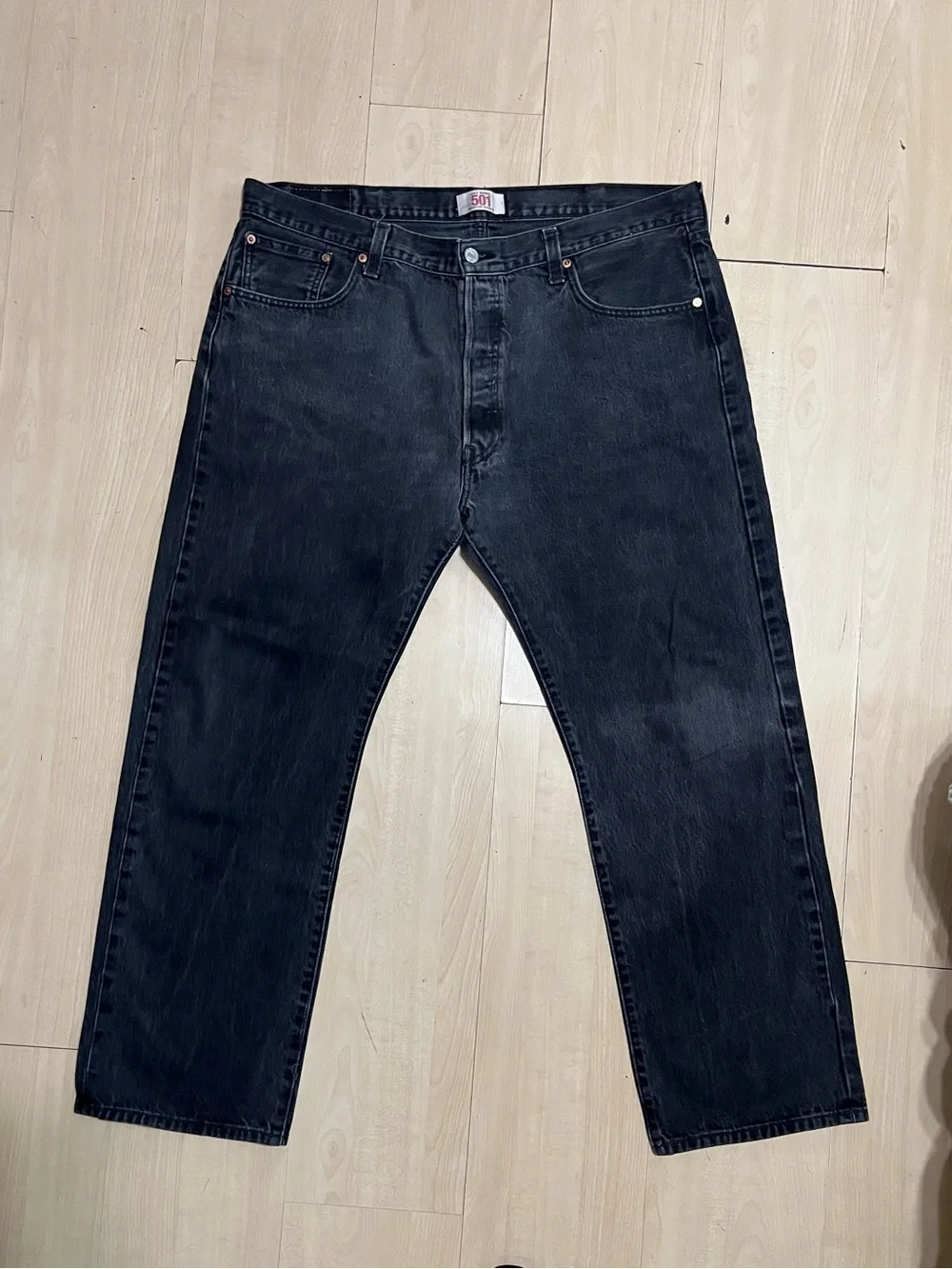 Levi's 501 Straight Leg Jeans in Black Wash
